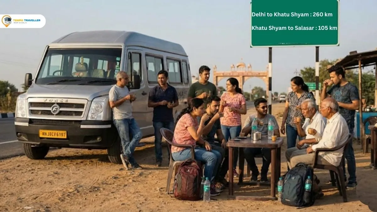 Total distance of Khatu Shyam and Salasar Balaji trip